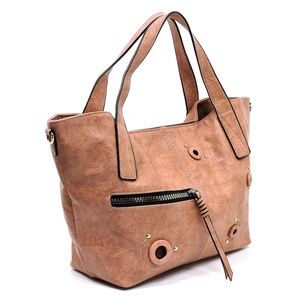 NEW Fashion Zip Grommet Tote